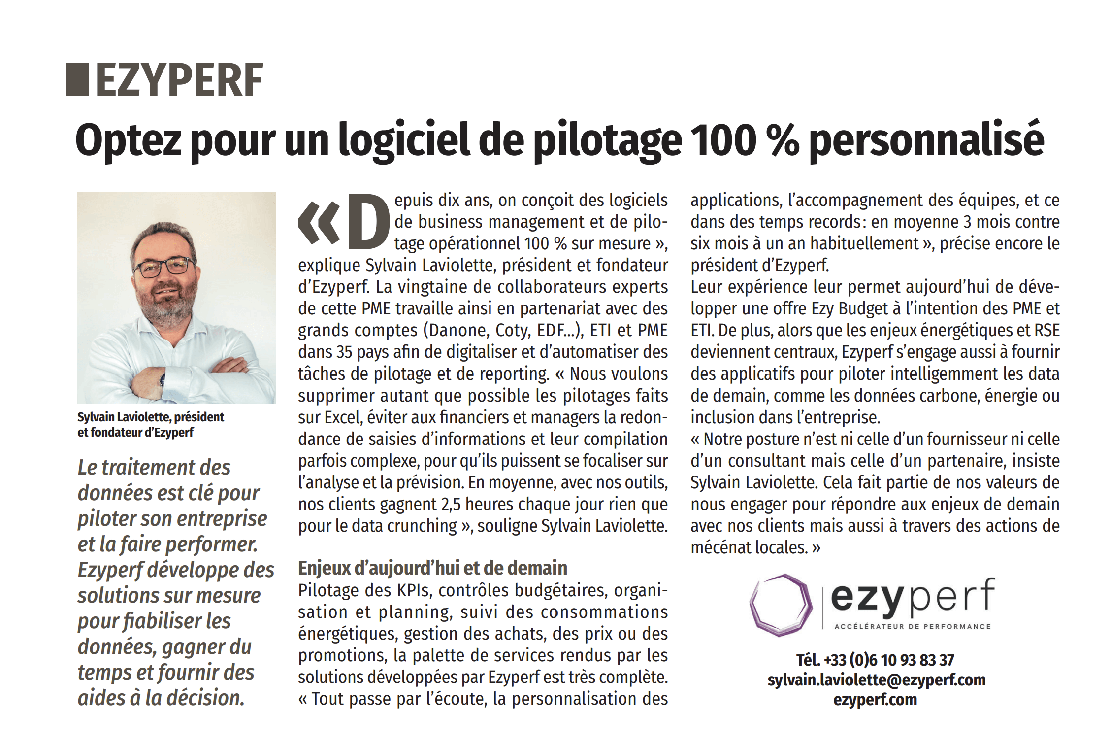 Ezyperf dans le Figaro